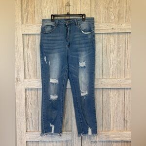 Risen Los Angeles Distressed Blue Jeans sz 2Xl